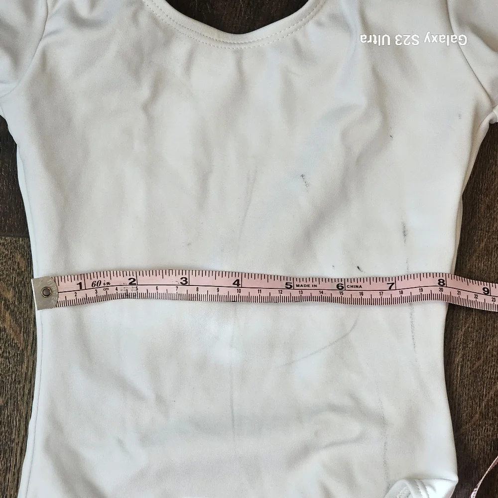 Capezio White Ballet Slippers, Leotard, And Tights