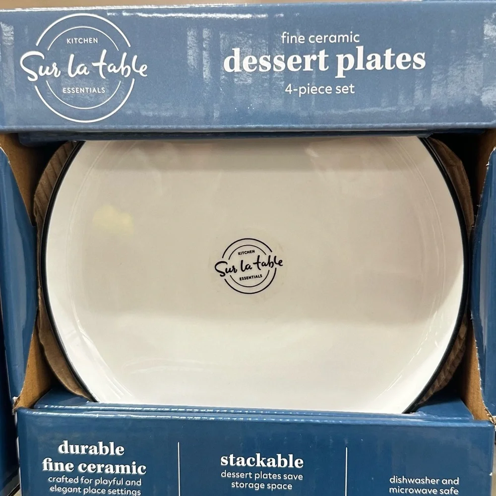 COPY - Essentials White Dinnerware Set round Plates 7.75” 4 set 5lb no bundling