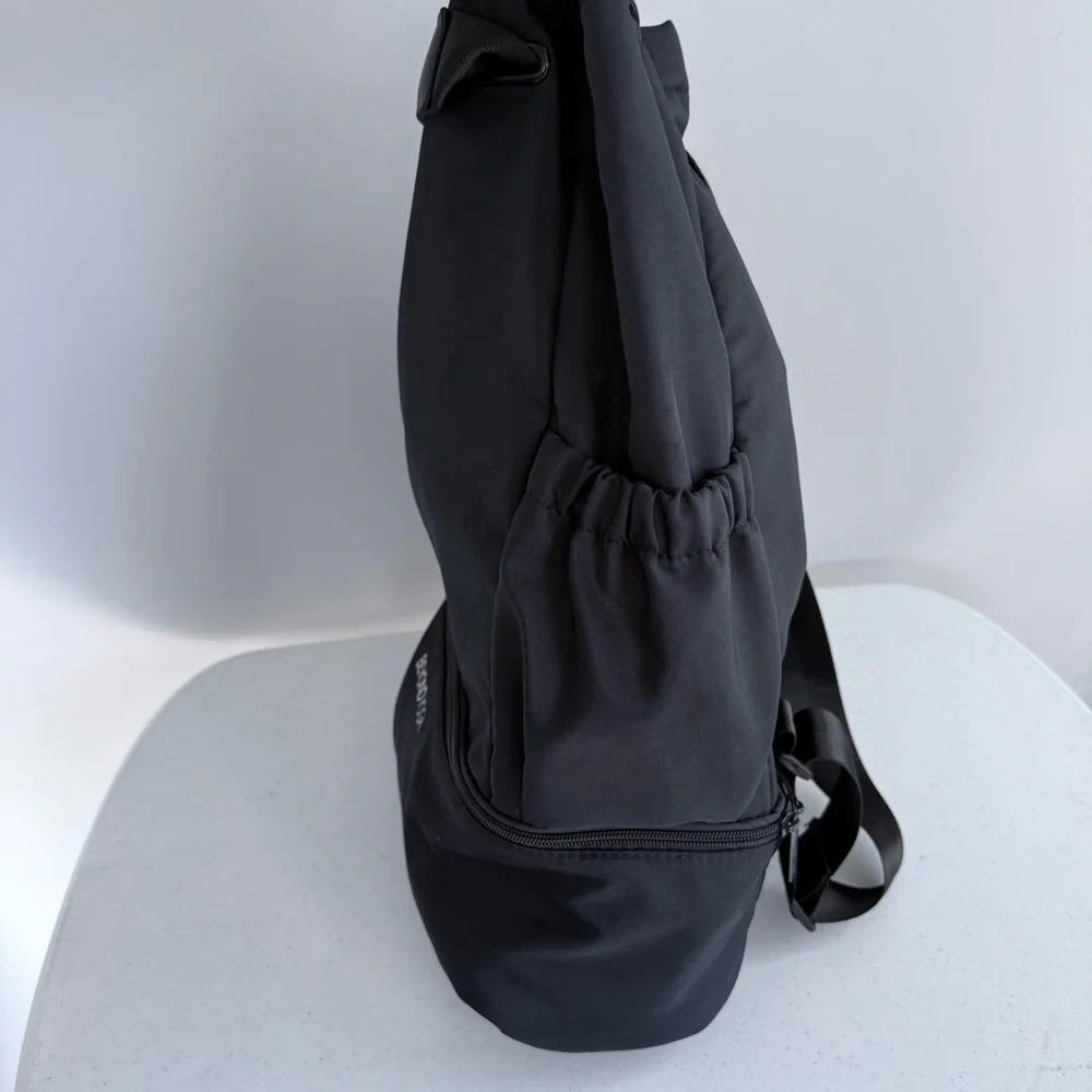Beyond Yoga Convertible Gym Bag Black Nylon Backpack Shoulder Tote Travel School