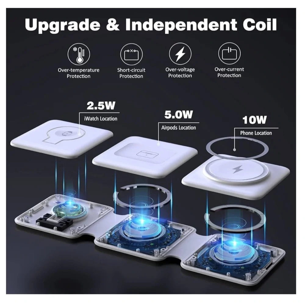 White Wireless Charging Station
