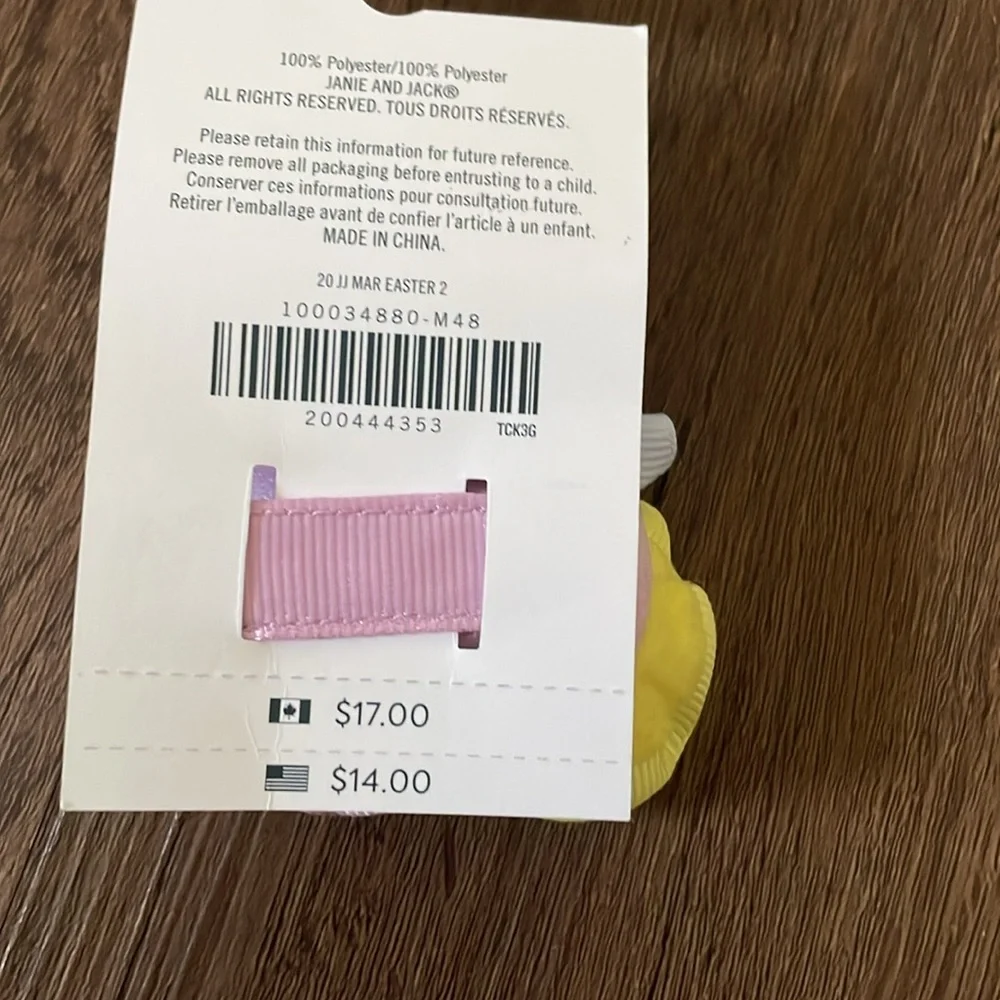 Janie and Jack yellow pink polyester