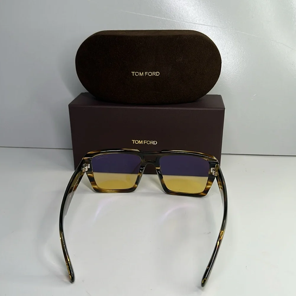 Tom Ford Redford Yellow Photochromatic Square Men's Sunglasses FT1153 52E 56.