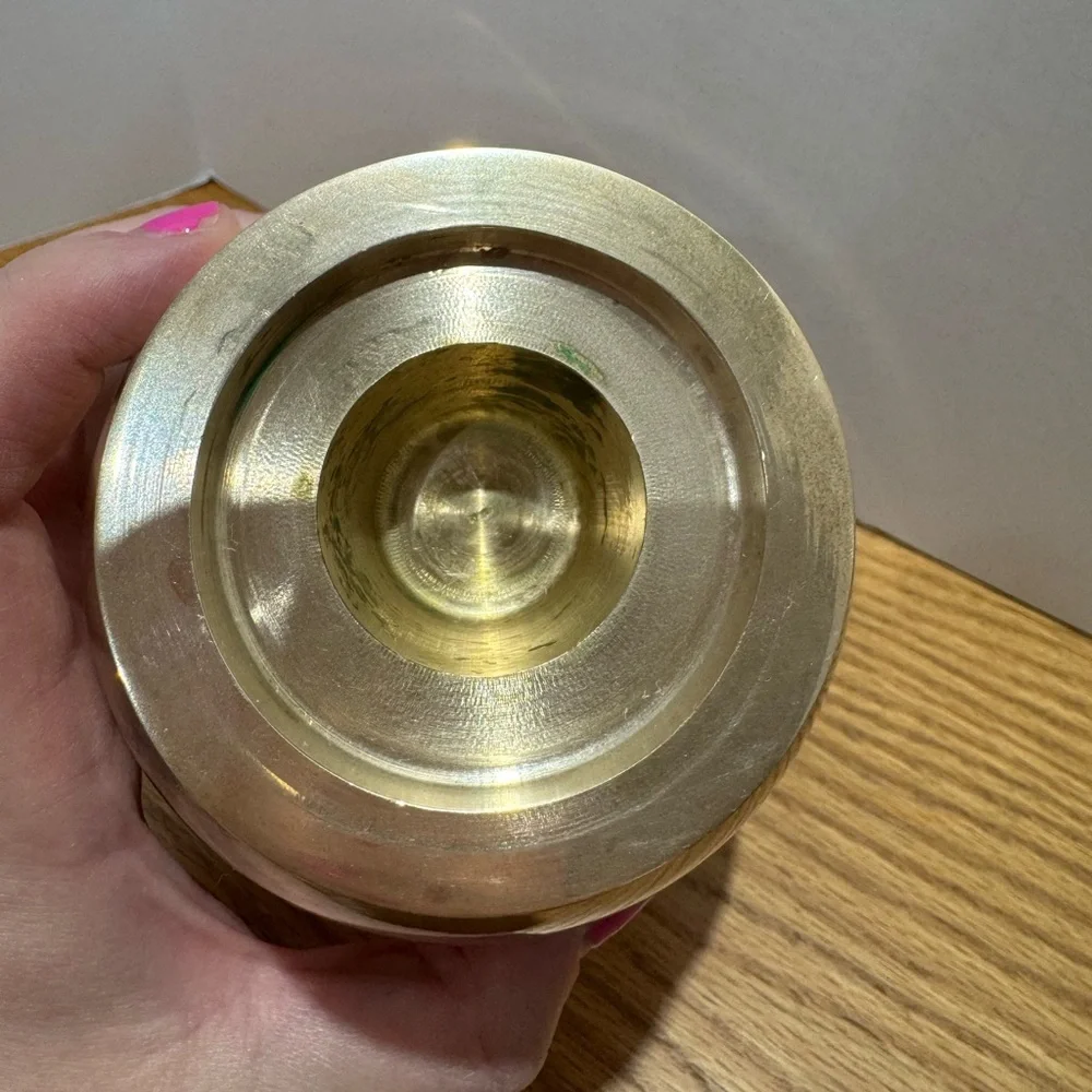 Brass vintage candle holder