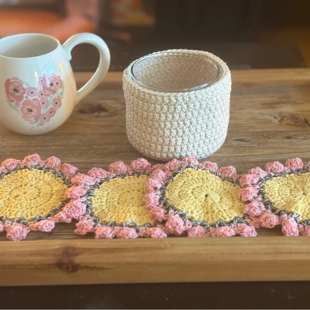 Handcrafted Crochet Coaster Set