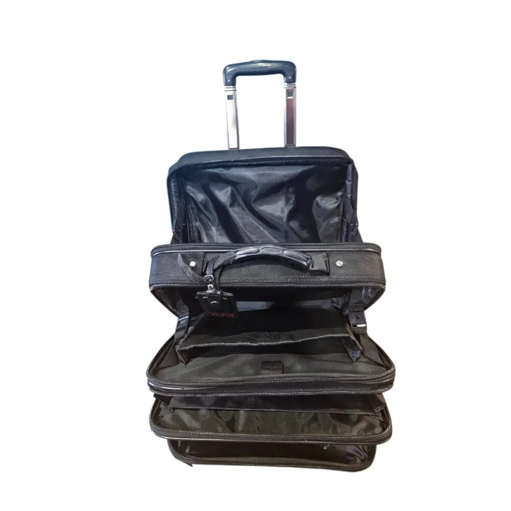 Deluxe TUMI 2-wheeled Laptop Brief Travel Case - Gently Used - Great Condition