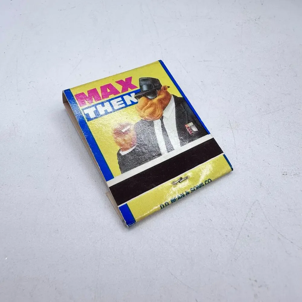 CAMEL HARD PACK Max Eddie Cigarette 1992 RJR Tobacco Co NC Matchbook