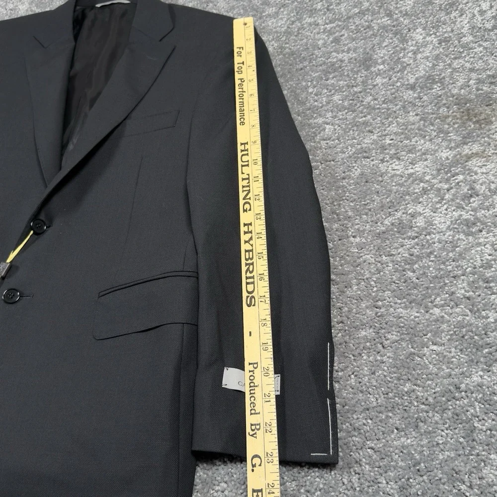 $1,545 CANALI TRAVEL WATER RESISTANT Black Wool Blazer 38 (EU 46) Tacking Stitch