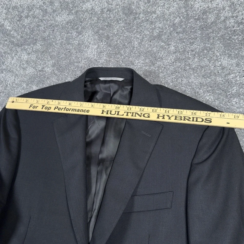 $1,545 CANALI TRAVEL WATER RESISTANT Black Wool Blazer 38 (EU 46) Tacking Stitch