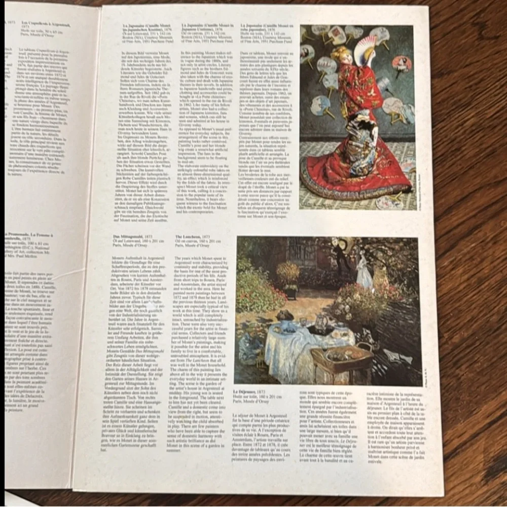 Claude Monet Art Posterbook - TASCHEN Copyright 1992 - Vintage Art