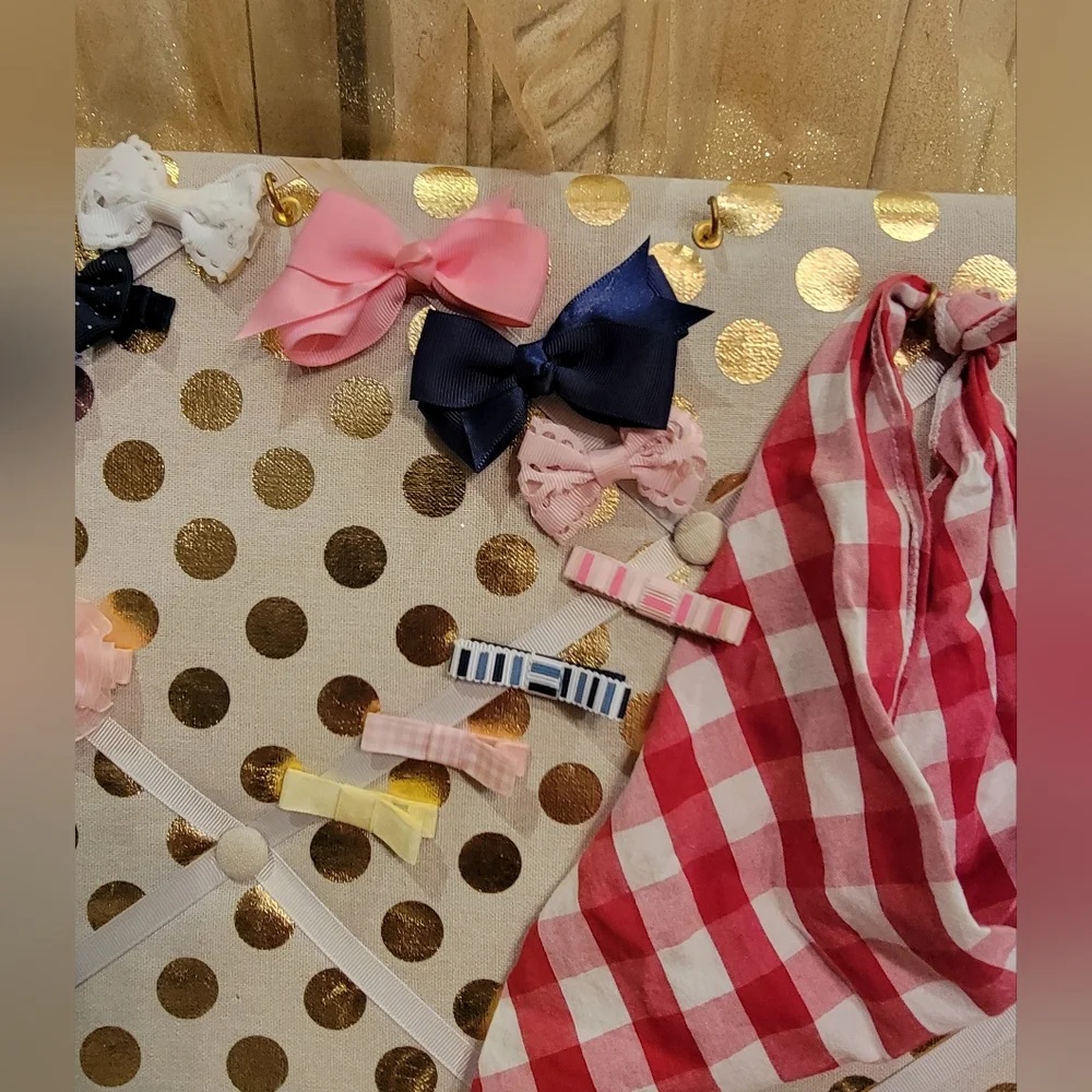 Little Girls Bandana, Hair Bows And Hair Clips