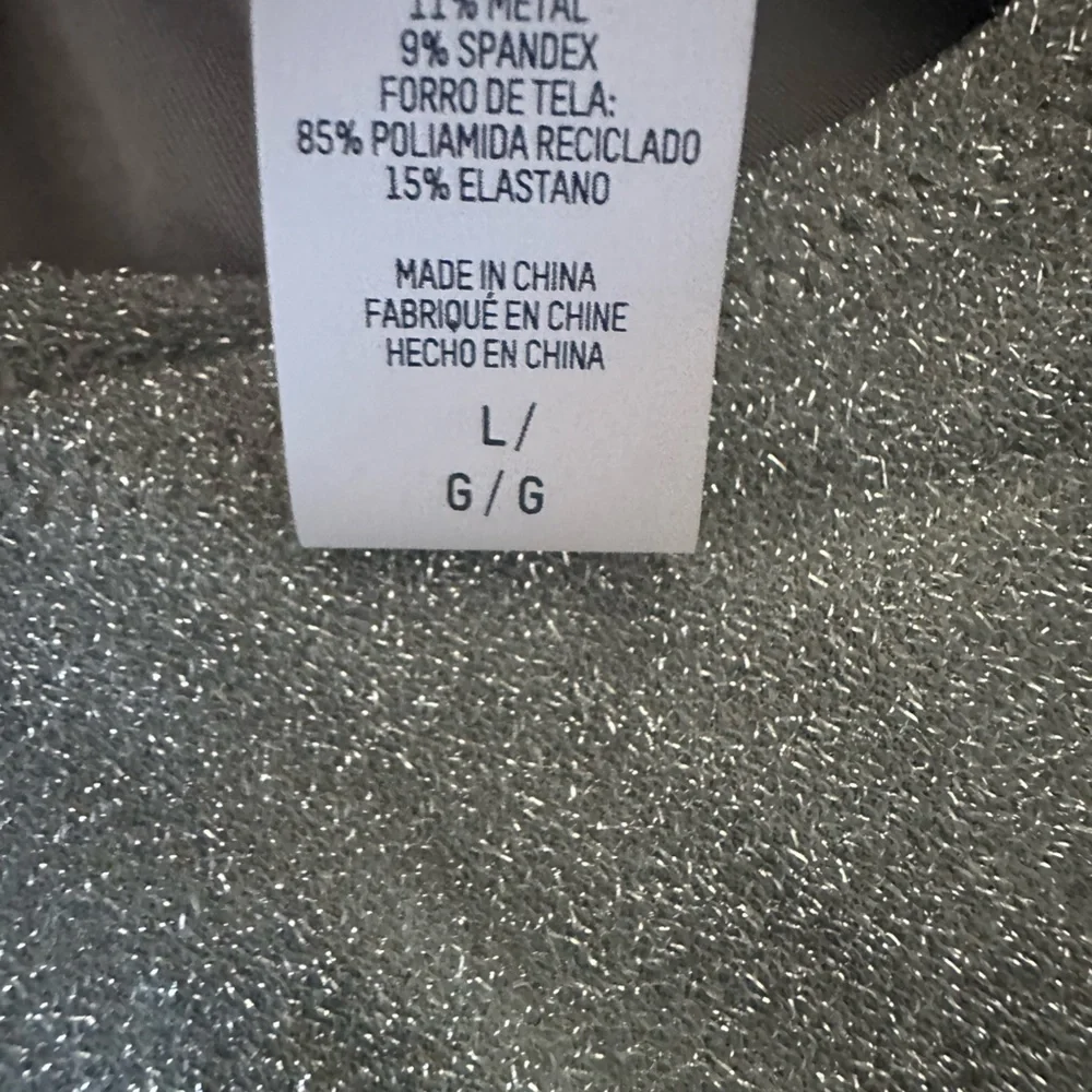 SKIMS Silver Glitter Monokini L