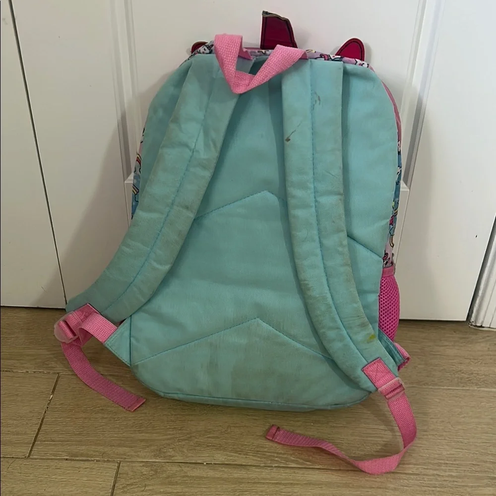 Pink and Blue Unicorn Fantasy Standard Size School Backpack