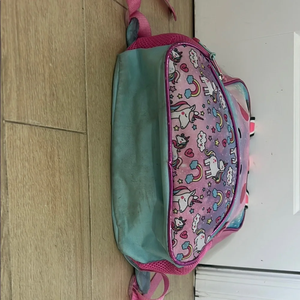 Pink and Blue Unicorn Fantasy Standard Size School Backpack
