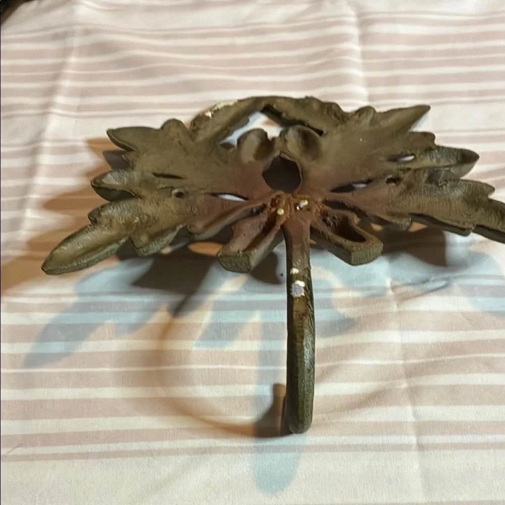 Brown Ornate Leaf Wall Hook