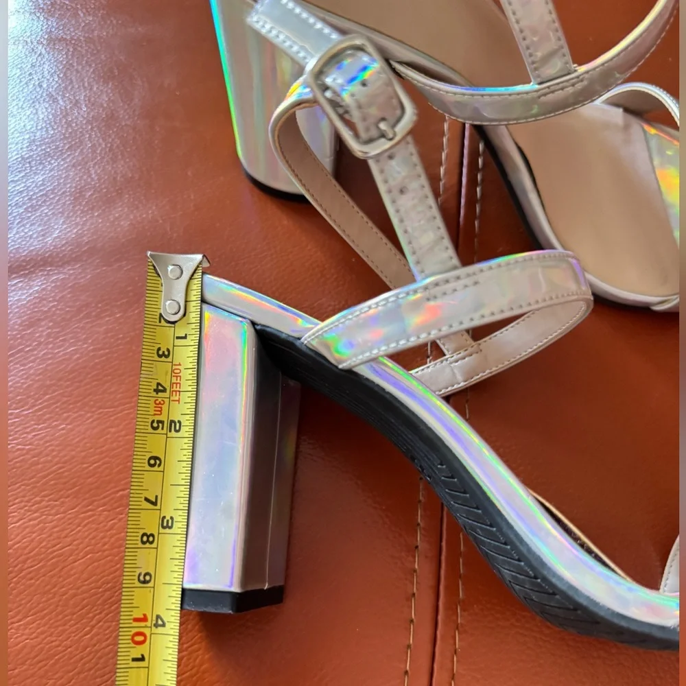 Metallic Strappy Heels