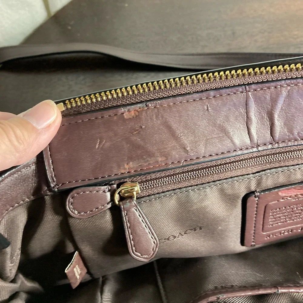Coach Peeble leather swagger 27 Crossbody shoulder bag 87295 oxblood