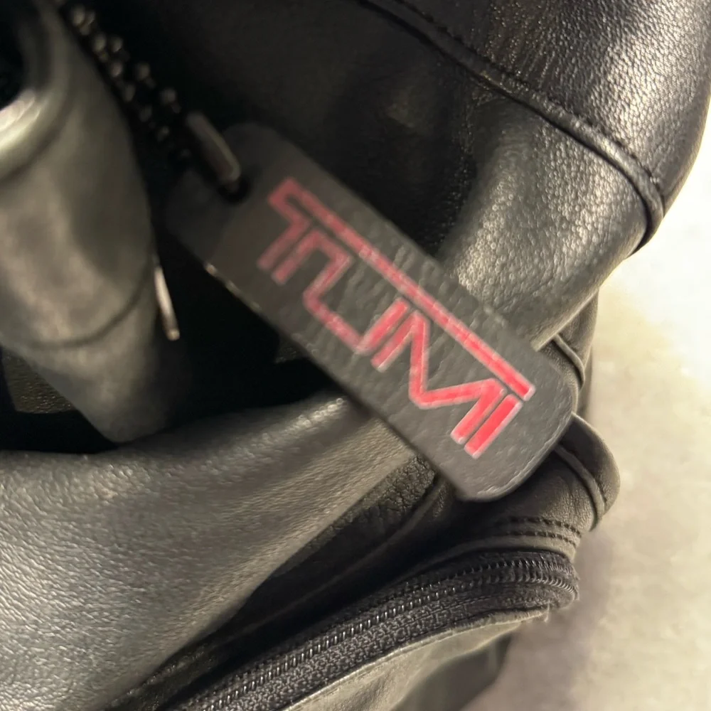 Tumi soft Nappa leather black backpack