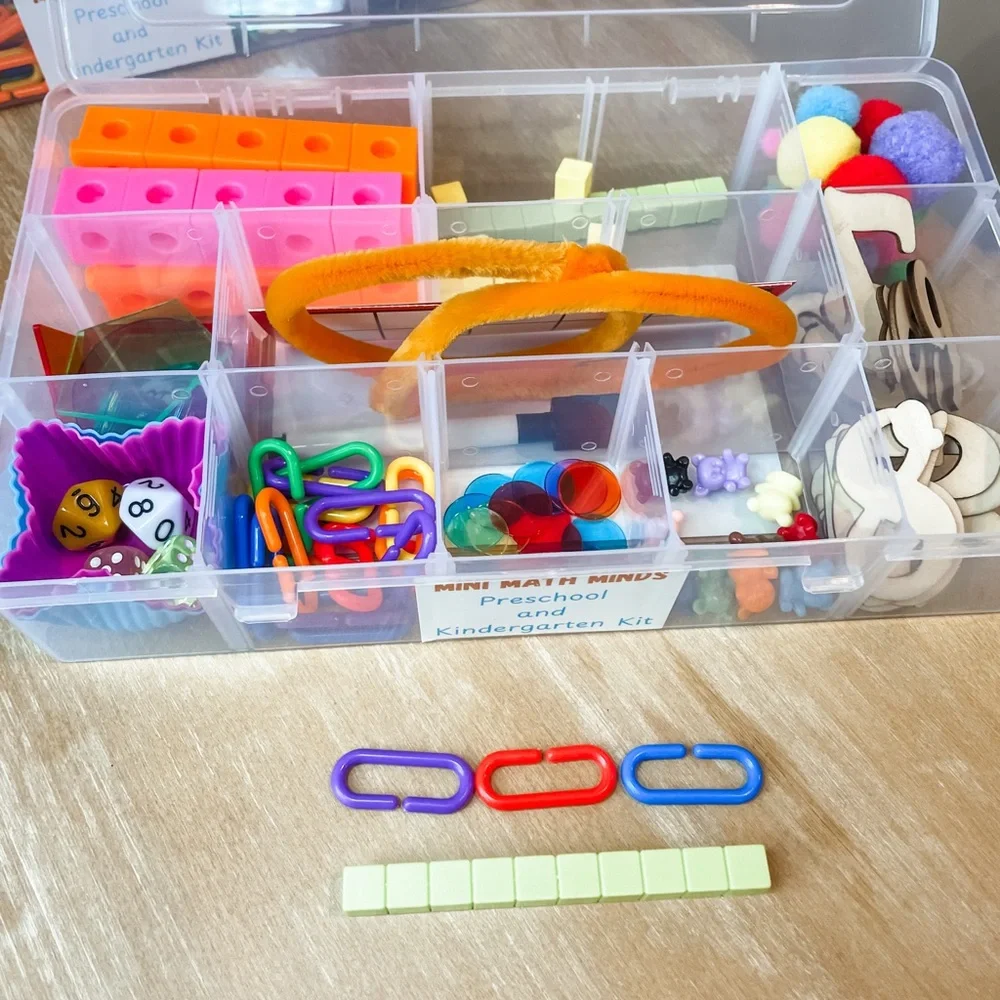 Mini Math Mind Home Kit- (activity guide and details @mini.math.minds on Insta)