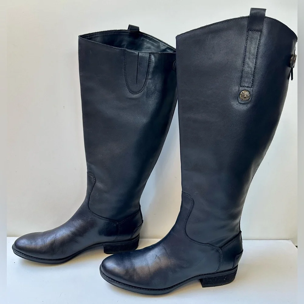 EUC Sam Edelman Penny Black Leather Riding Boots, 7