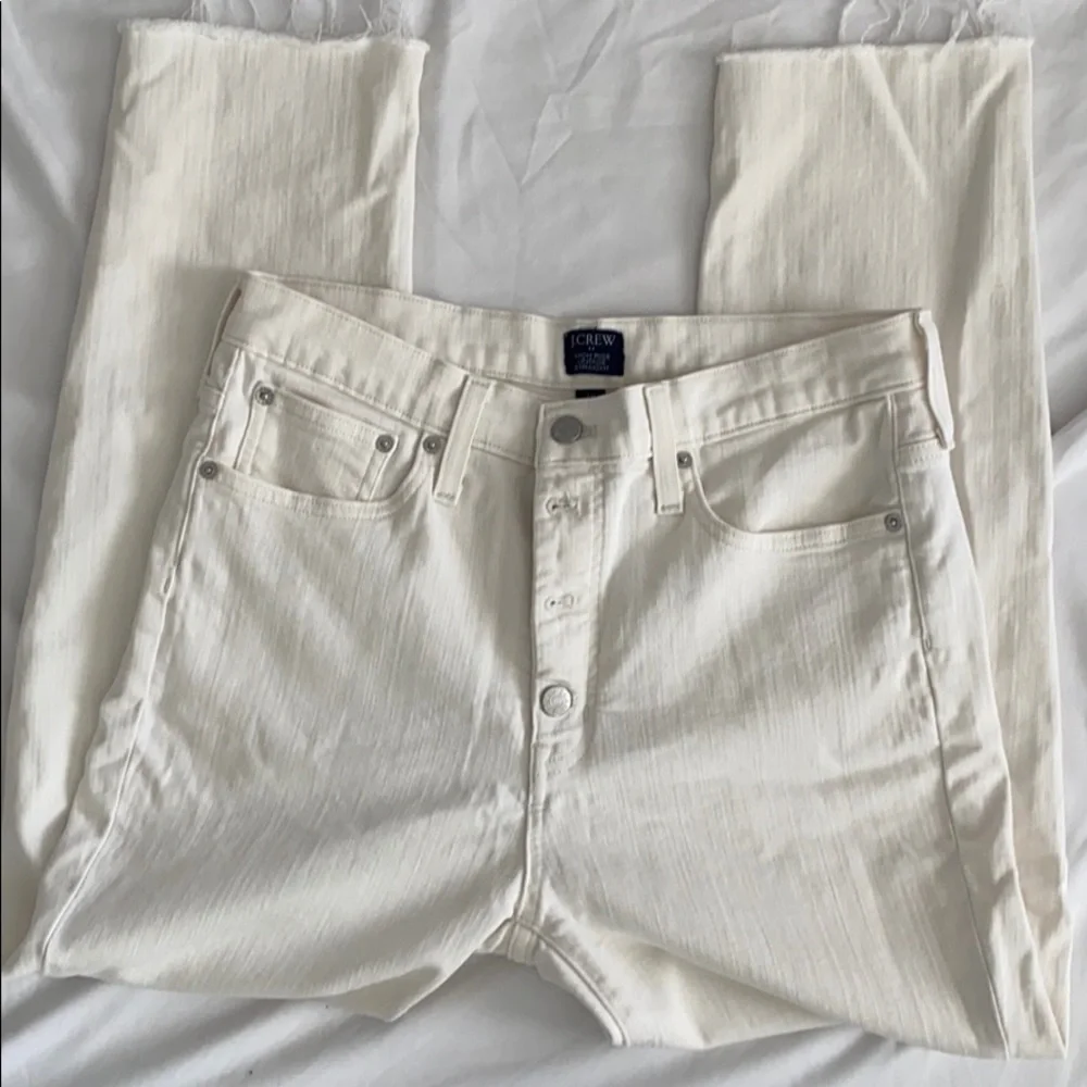J Crew Vintage straight jean in white denim