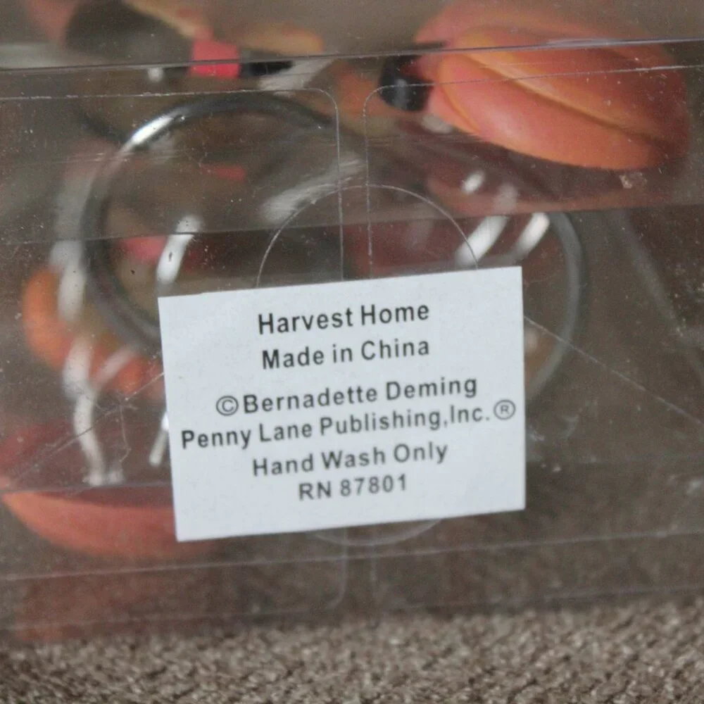Harvest Home Shower Hooks Bernadette Deming Penny Lane Fall Pumpkin Bird NEW