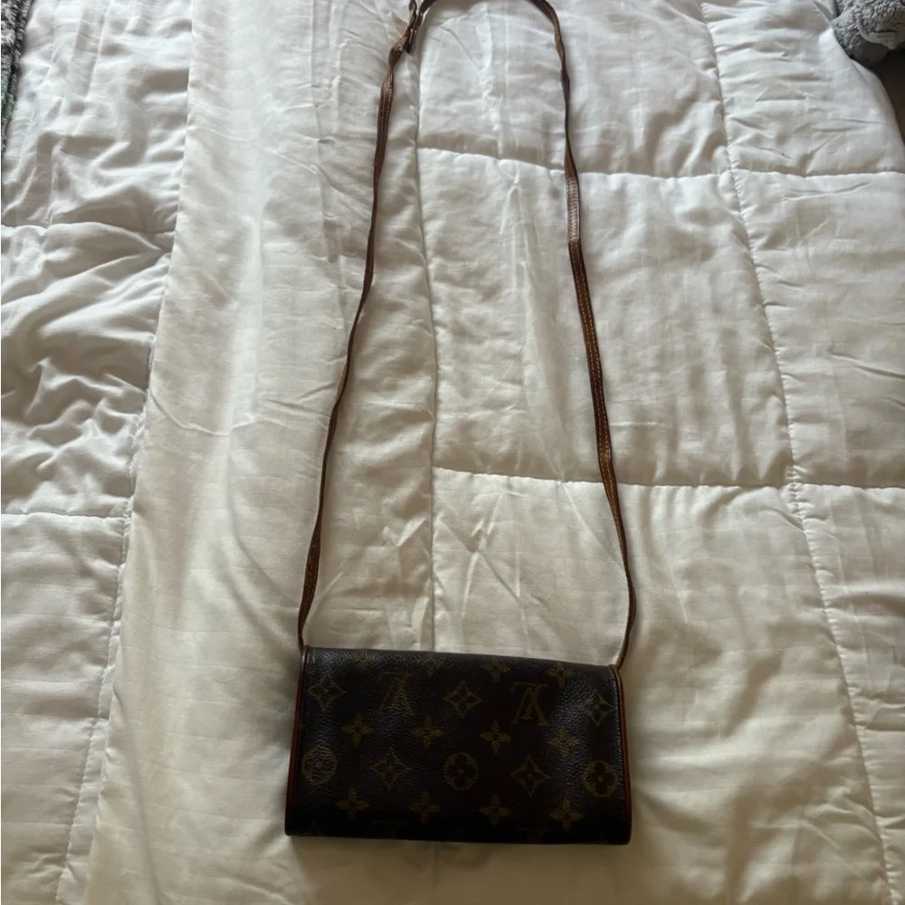 Louis Vuitton Velvet Clutch Dark Brown