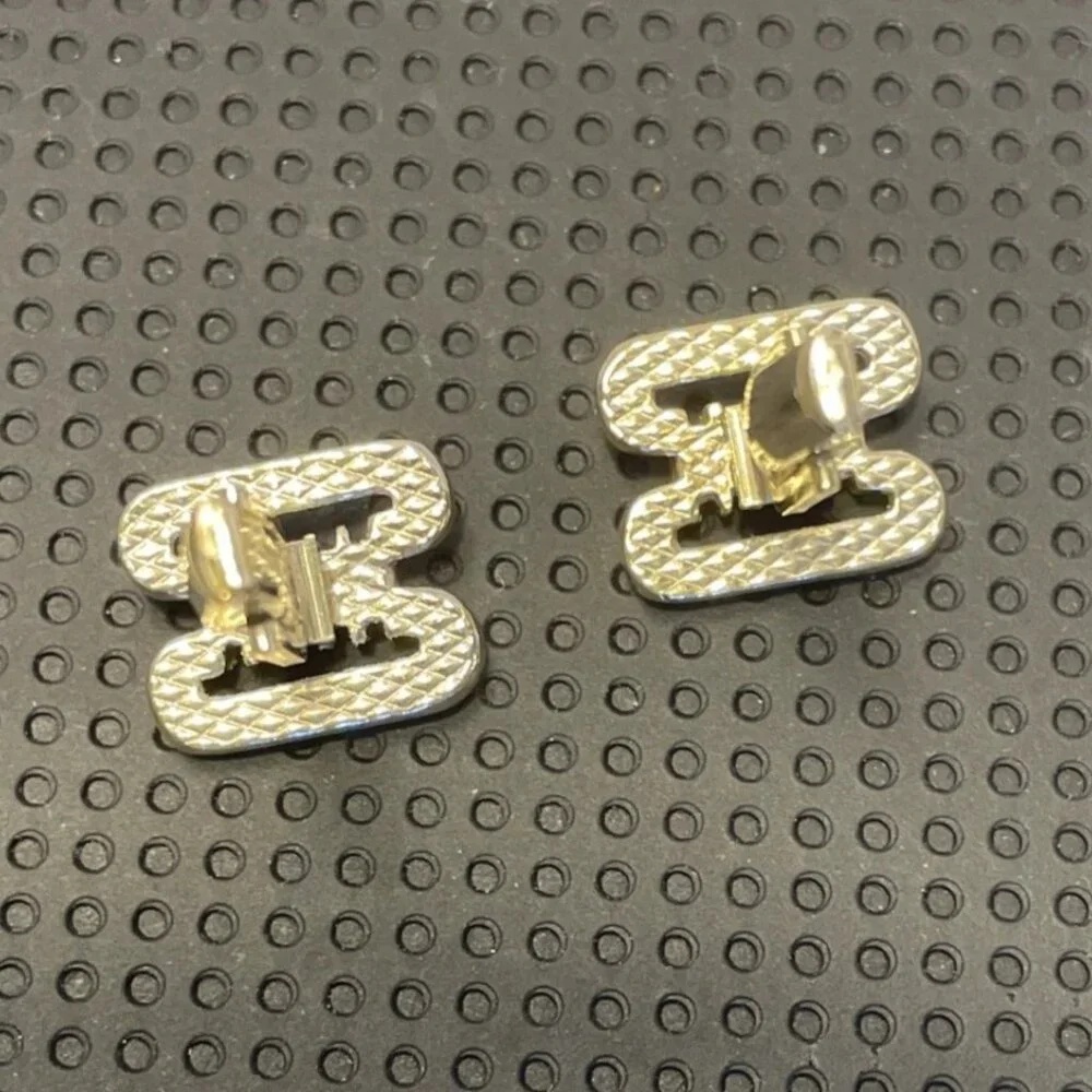 Vintage Silver Tone Barbed Wire Mens Cufflinks Wound Coil Inside Rectangle Frame