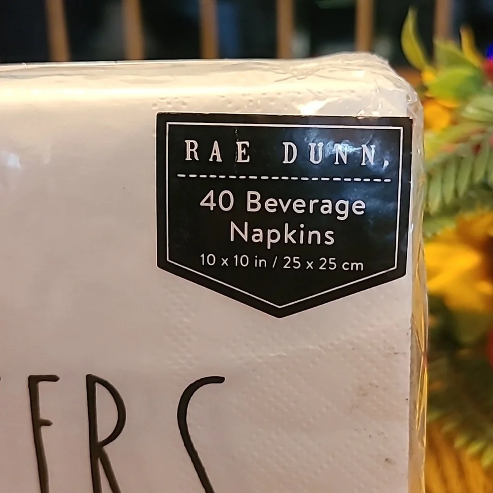 Rae Dunn NIP CHEERS Beverage Napkins