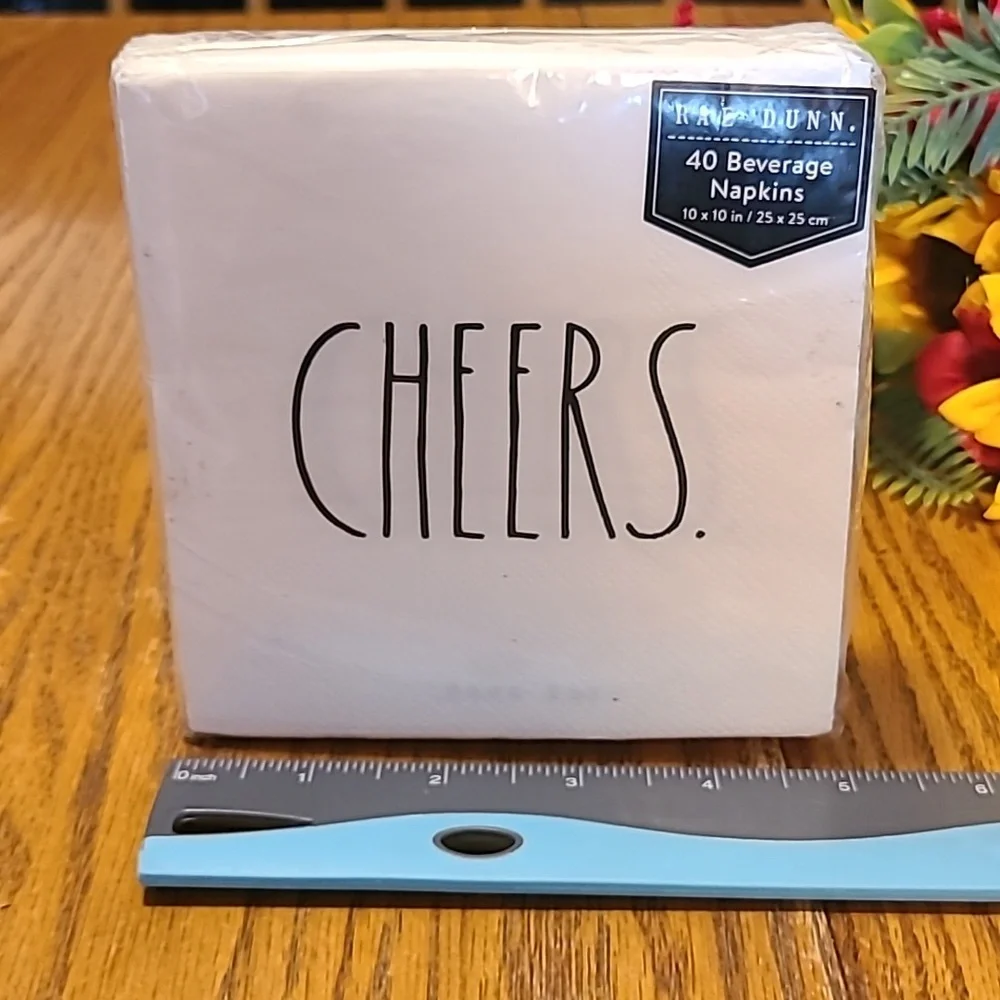 Rae Dunn NIP CHEERS Beverage Napkins