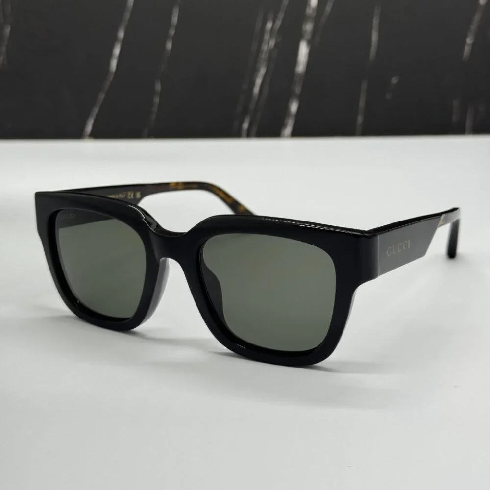 NEW GG1670SK 001 GUCCI SUNGLASSES BLACK HAVANA GREY UNISEX EYEWEAR GUCCI