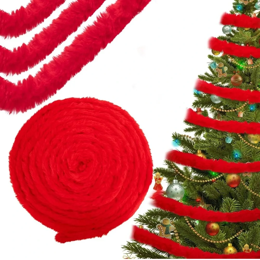 Wehhbtye 2 Pcs Christmas Tree Winding Garland, 2'' x 66 Ft Artificial