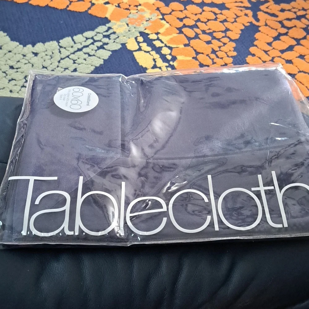 Crate & Barrrel Tablecloth  Navy Blue 60x60in. NWOT