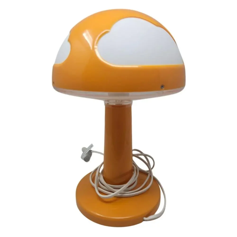 Vintage Ikea SKOJIG Orange Cloud Table Lamp Modern Kitsch Plastic Mushroom