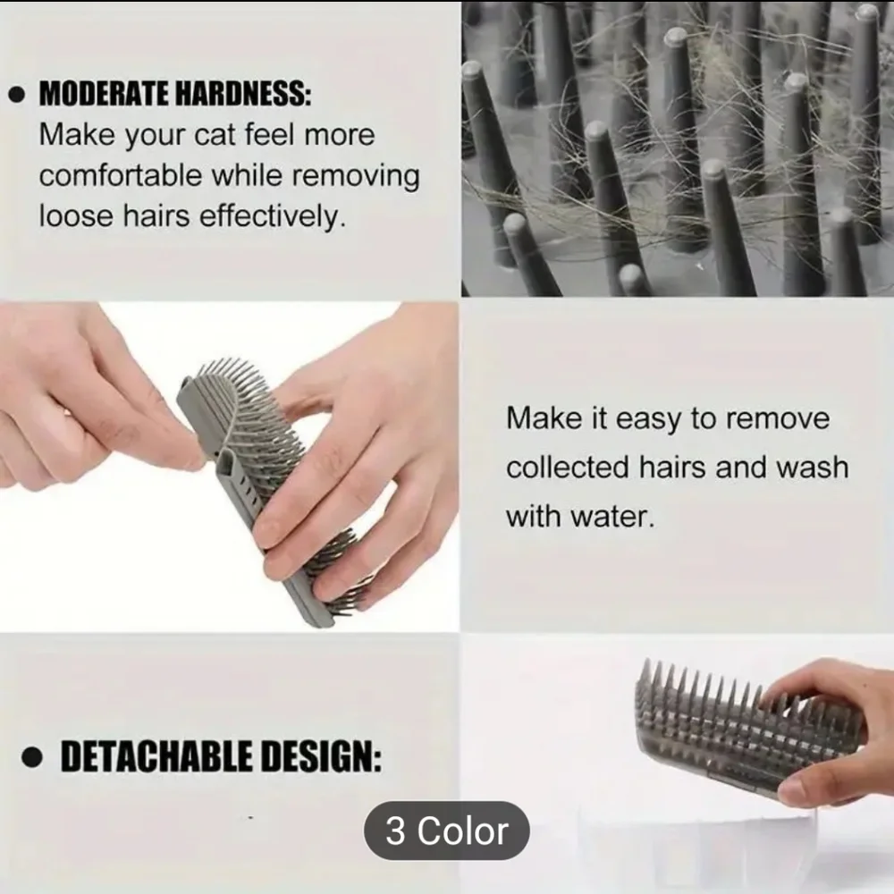 Black Self Grooming Brush For Cats