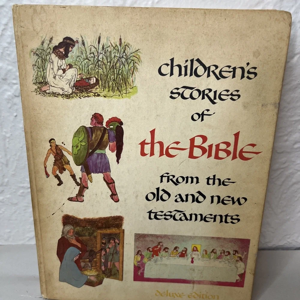 Children's Stories Of The Bible Old & New Testaments Deluxe 1968 VTG Hardcover