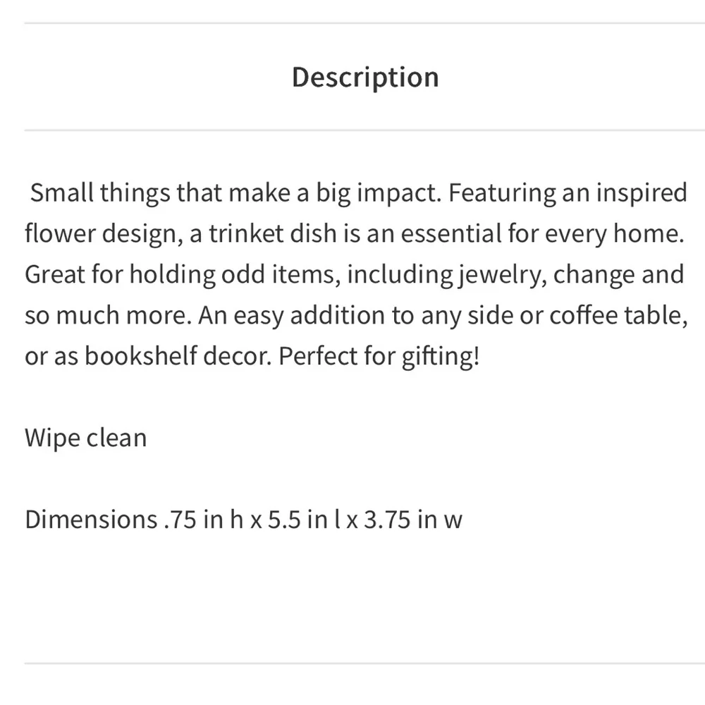 NEW Kyoto flower trinket dish -black/white