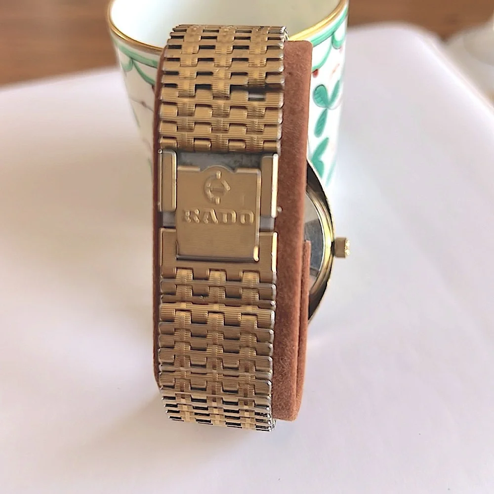 Preloved VTG Men Rado Marco PoloSwiss MadeAutomatic&Date GoldFace.Works well.