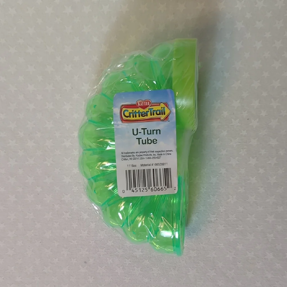 New- Kaytee CritterTrail Green U-Turn Tube