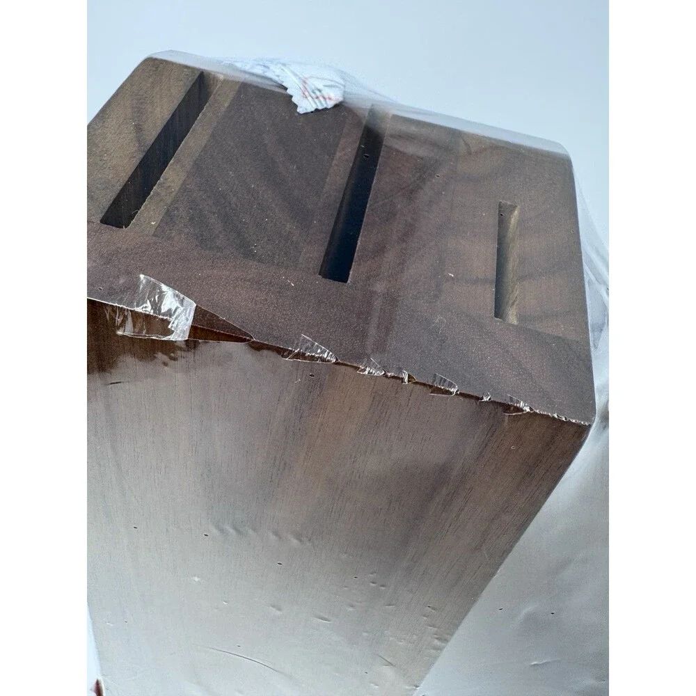NEW Cangshan Solid Walnut Knife Block 10 Slot 
