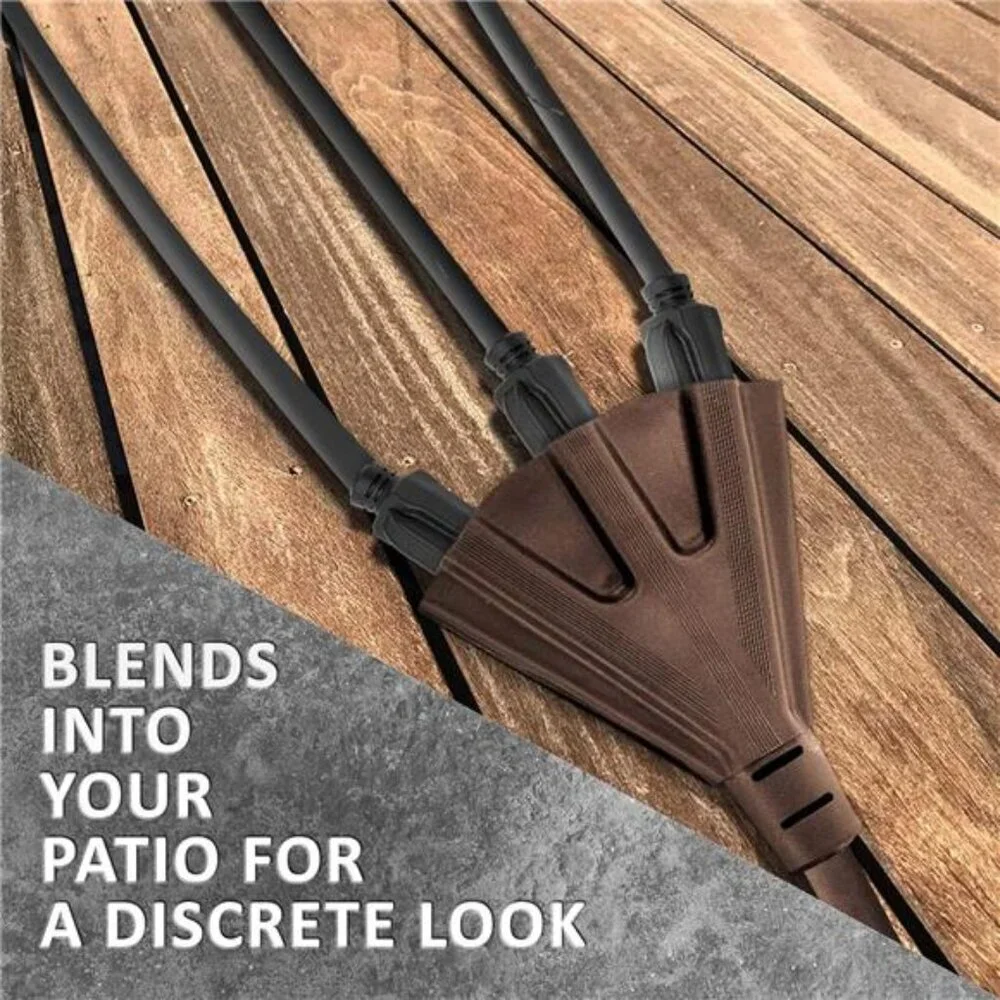 Holiday Lighting Outlet 15-Foot Brown Outdoor Extension Cord | Heavy-Duty