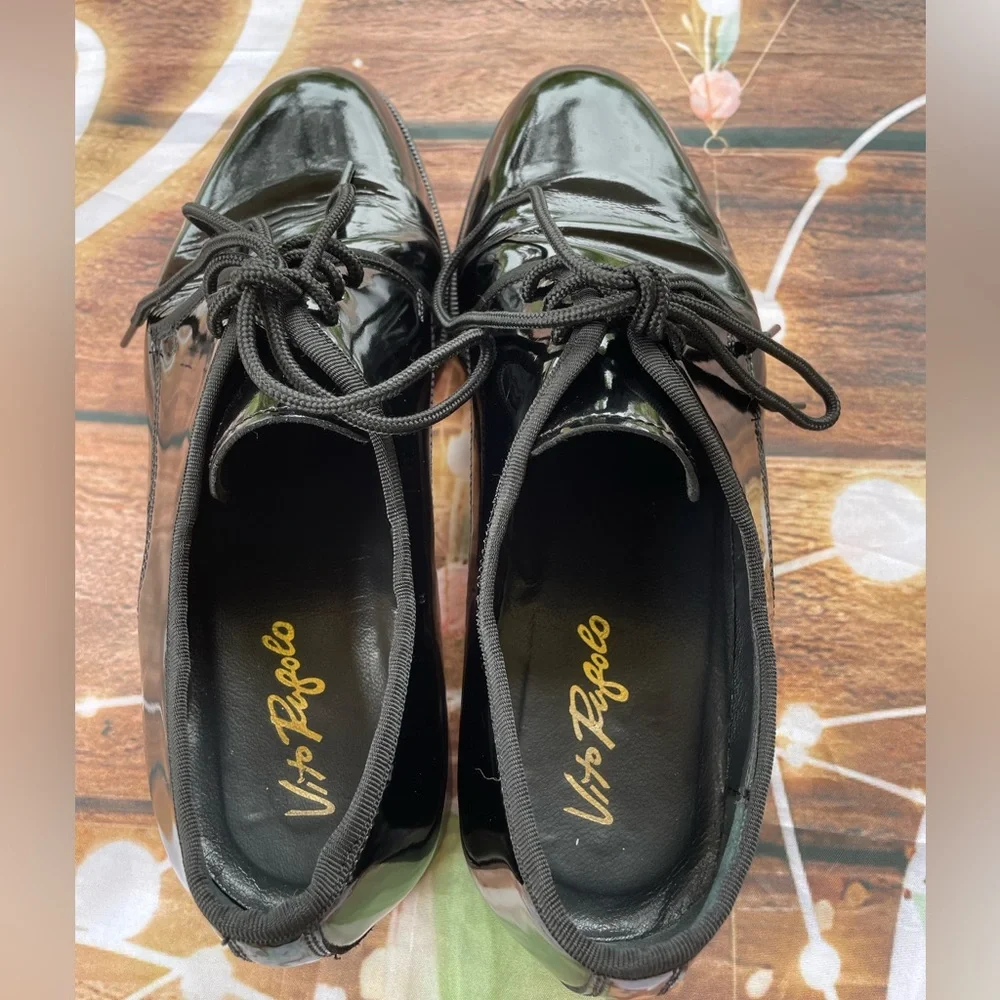 Vito Rufolo Black Patent Leather Oxford Shoes for Formal Occasions