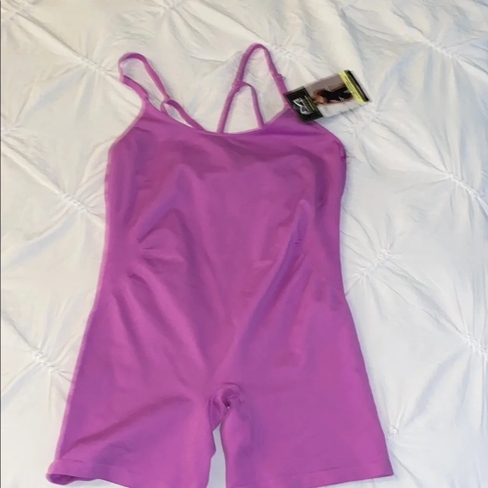 Maidenform Purple Seamless Romper Shaper XL