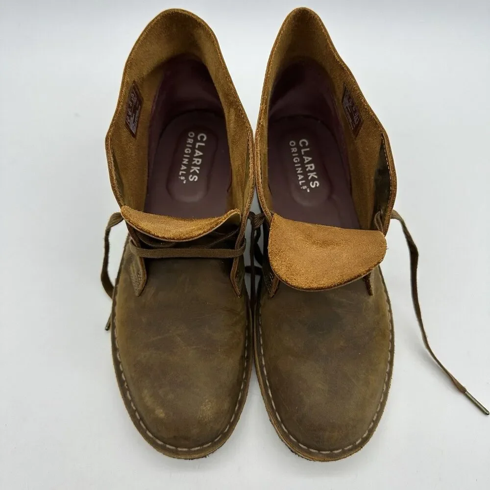 Clark’s Originals Desert Boot Mens Size 10.5 M Brown Leather Lace Up Chukka