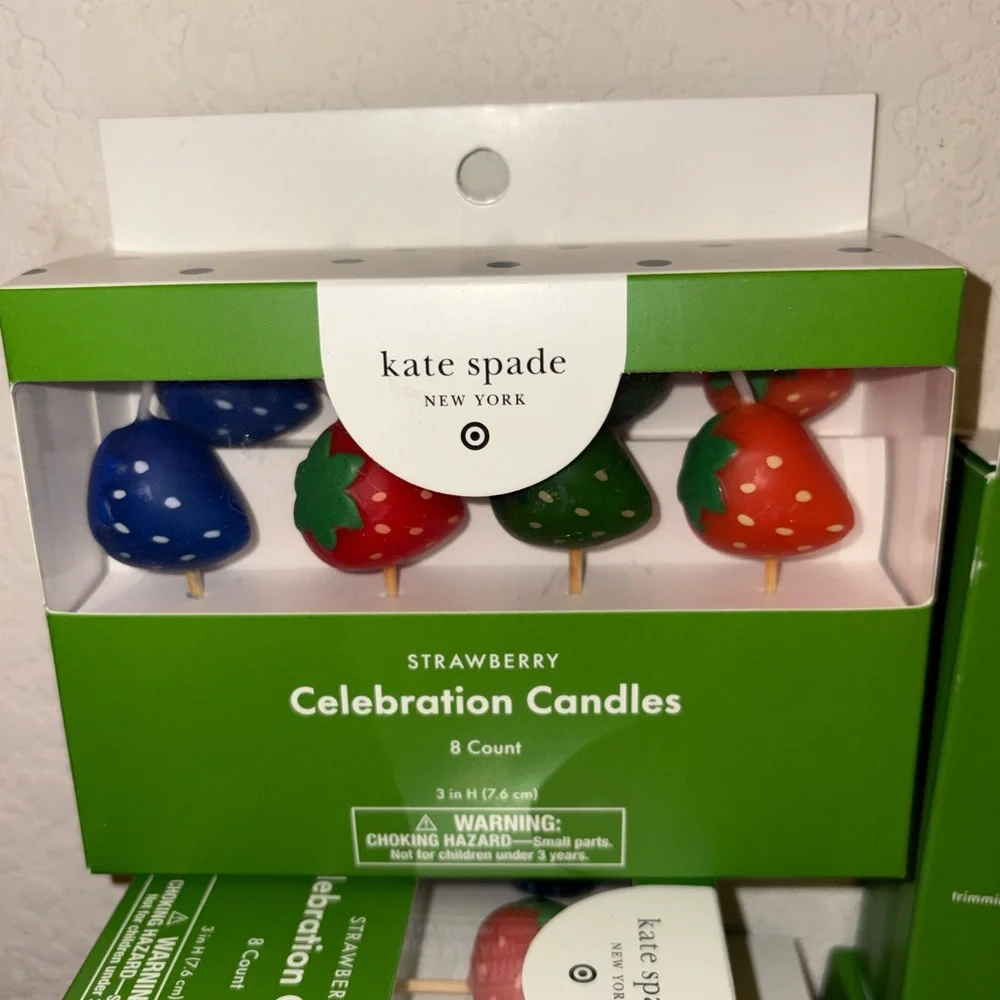 kate spade ♠️ Strawberry Candles - Blue Red Green Orange. Target collab