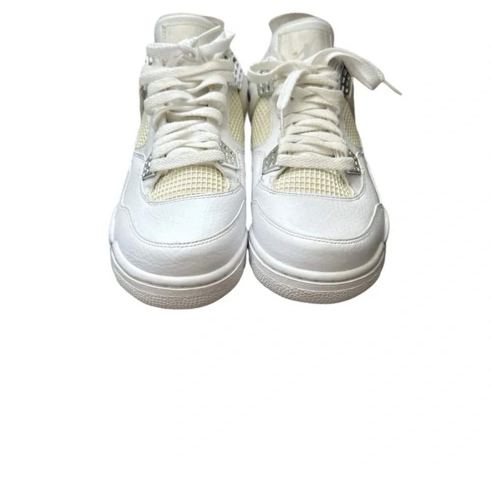 Air Jordan 4 Retro Pure Money White/Metallic Silver Size 9