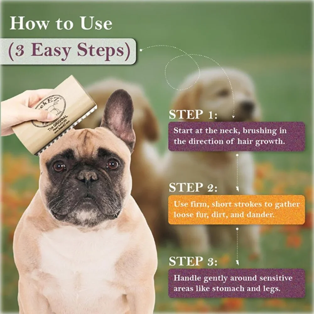 Dog Shedding Brush L – 95% Less Shedding, All Fur Types, Made in USA