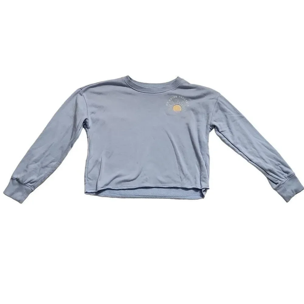 OshKosh B'Gosh Girls Size 14 Blue Supersoft Shine Together Skimmer Sweatshirt