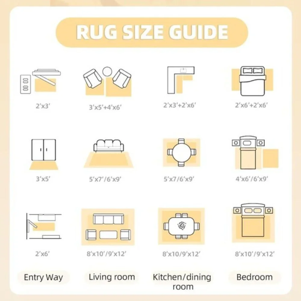New 4x6 Beige Moroccan Area Rug, Washable Non-Slip Carpet for Entry & Room Decor