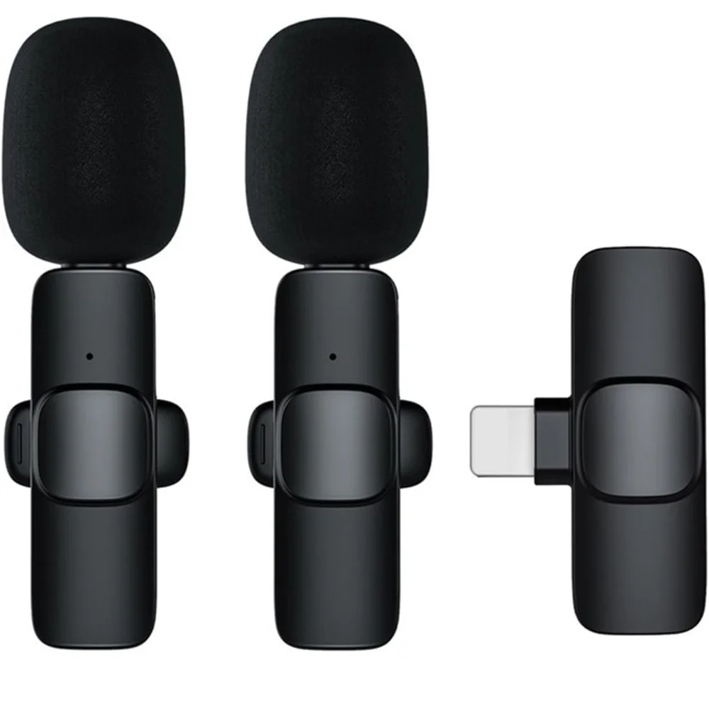 Wireless Lavalier Microphone Adapter Set - Black