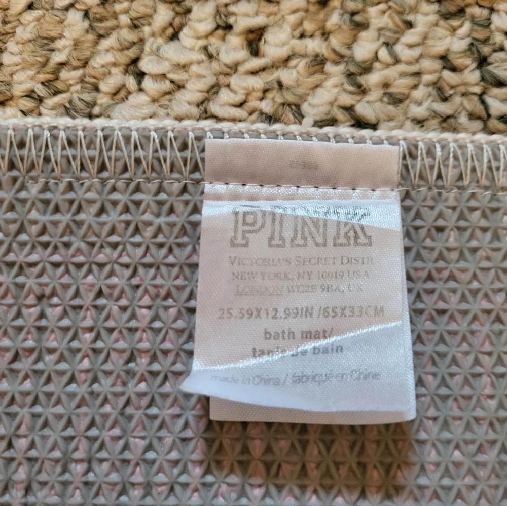 Pink Half-Circle Bath Mat